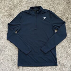NWOT Gymshark Navy Arrival 1/4 Zip Pullover Workout Gym Jacket, Small